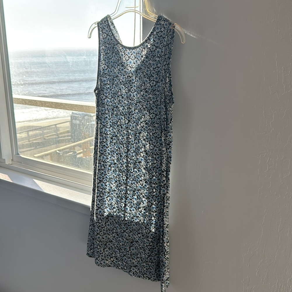 Blue floral cotton sundress